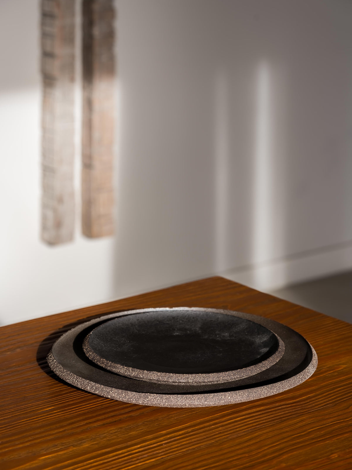 Chamotte Plate 160 - Black