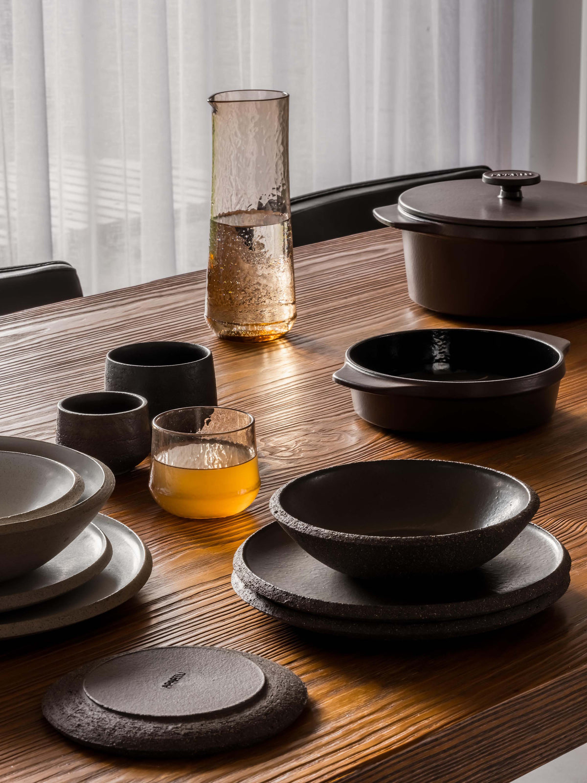 Chamotte Plate 160 - Black