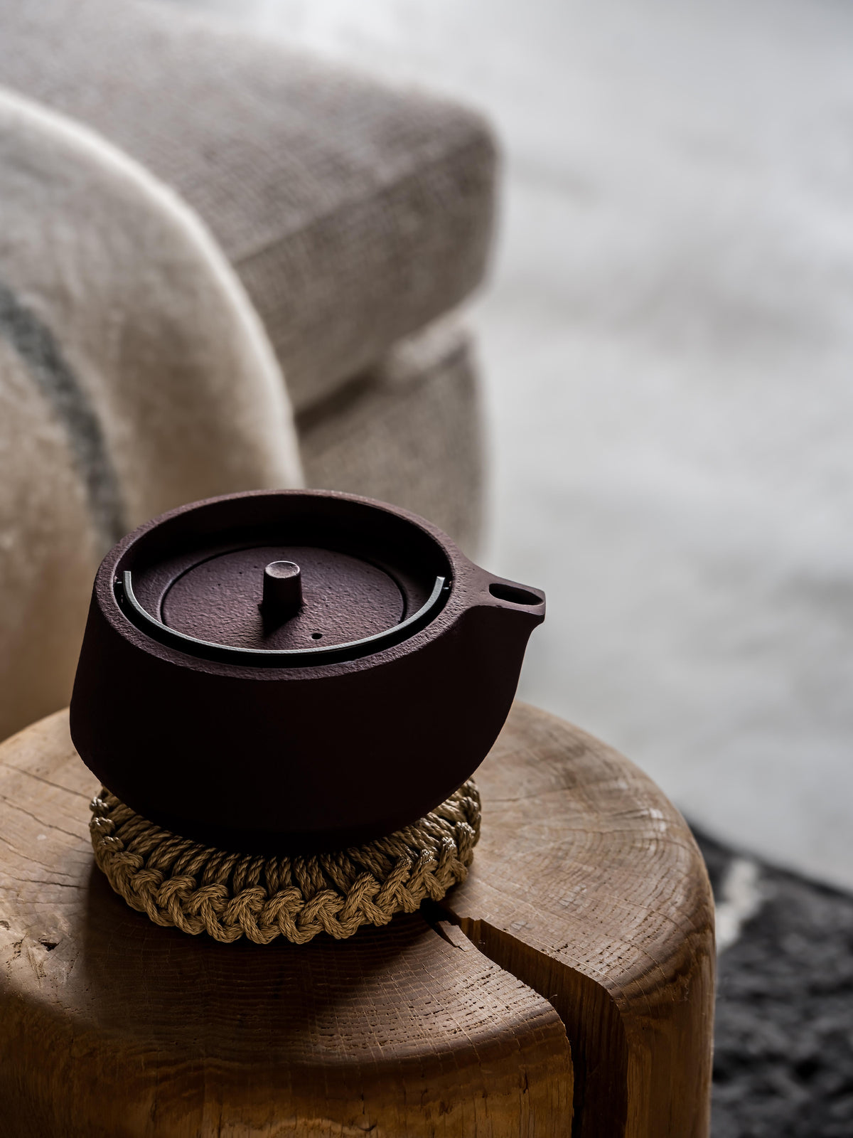 Tetsu Teapot Large - 70 cl - Burgundy
