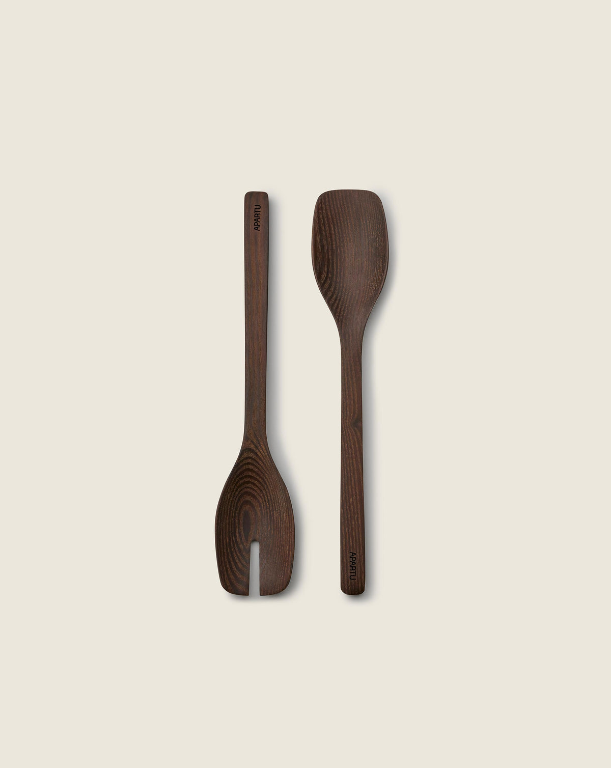 Salad Servers - Carbonized ash-wood