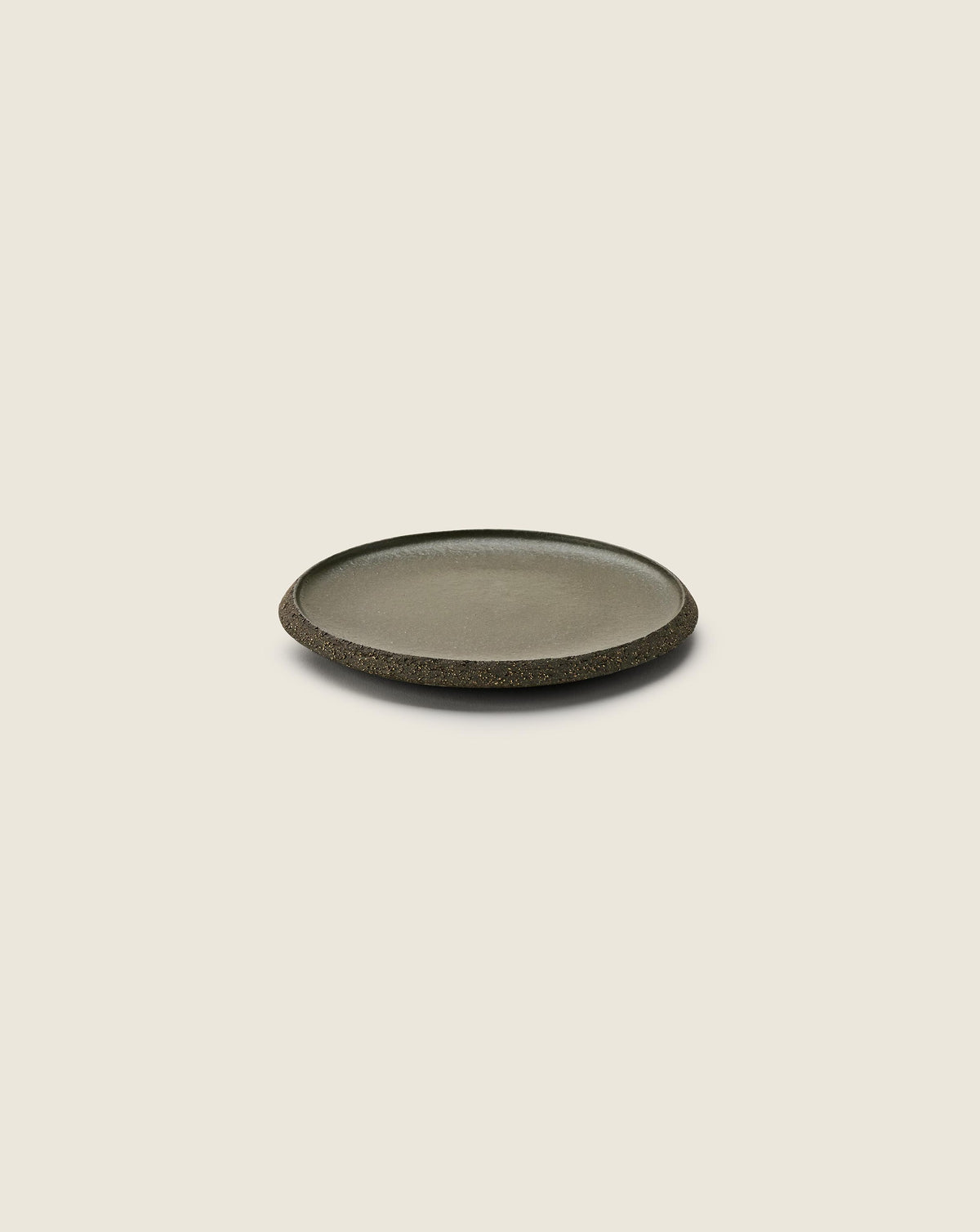 Chamotte Plate 160 - Heath green