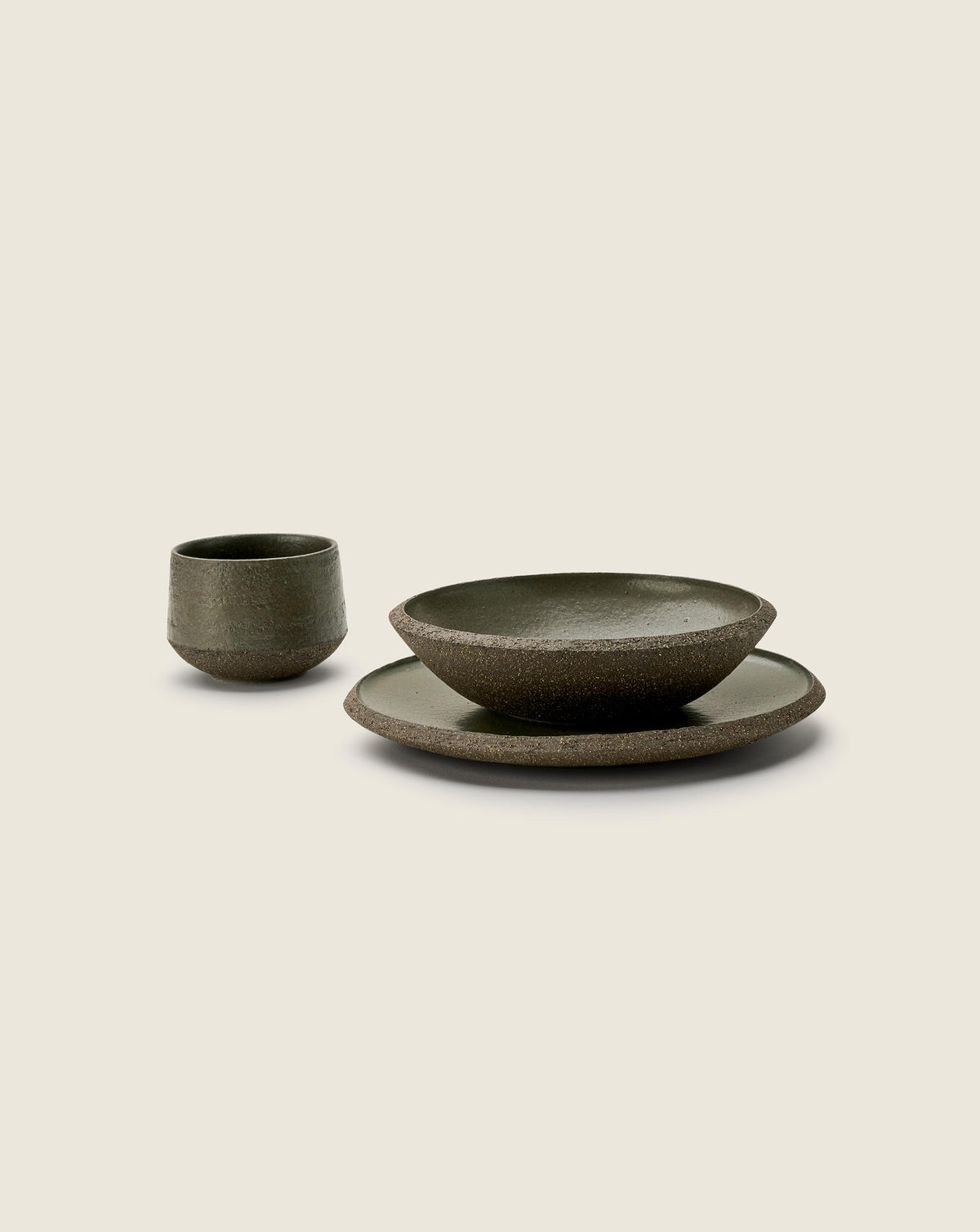 Chamotte Bowl 185 - Heath green