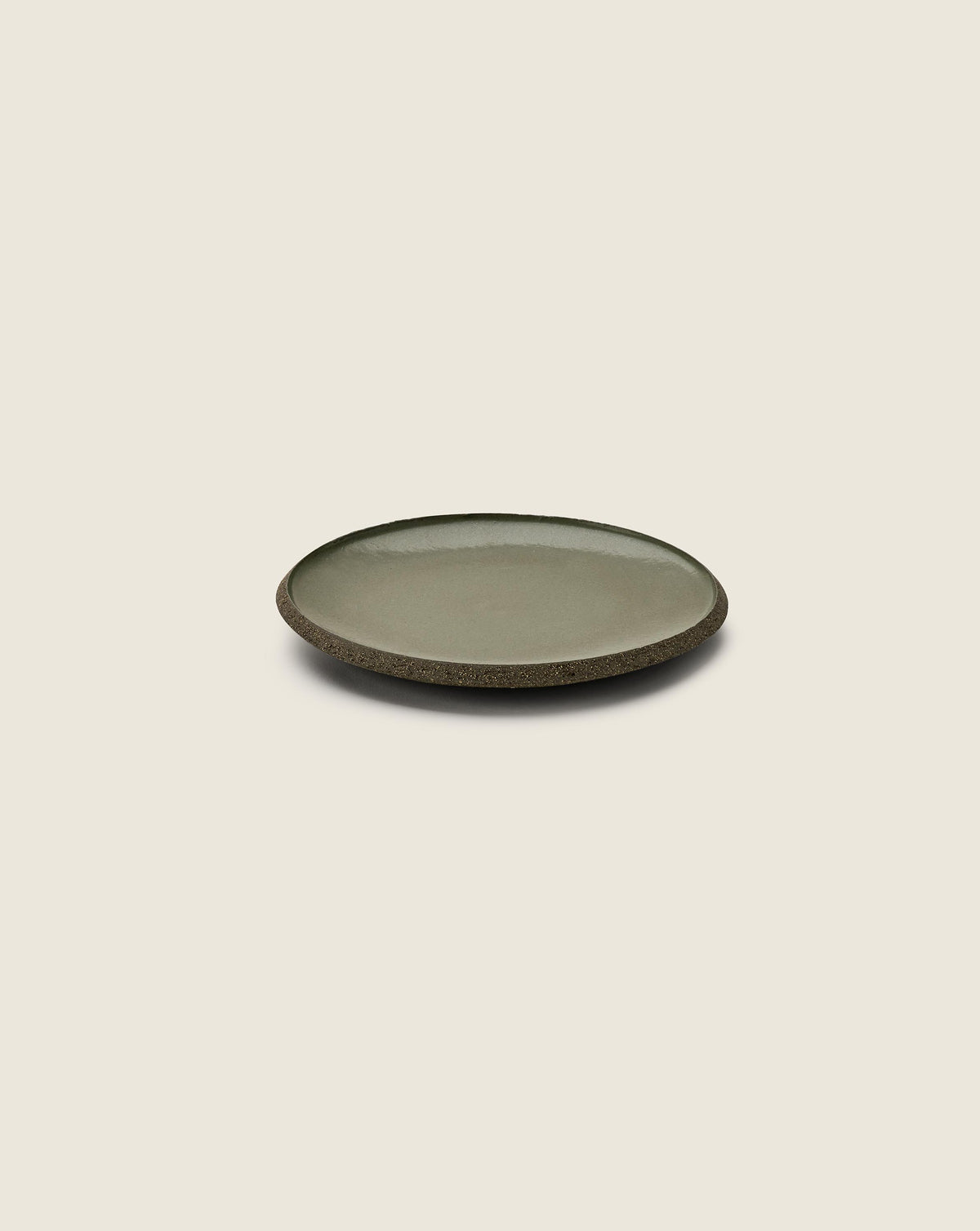 Chamotte Plate 230 - Heath green