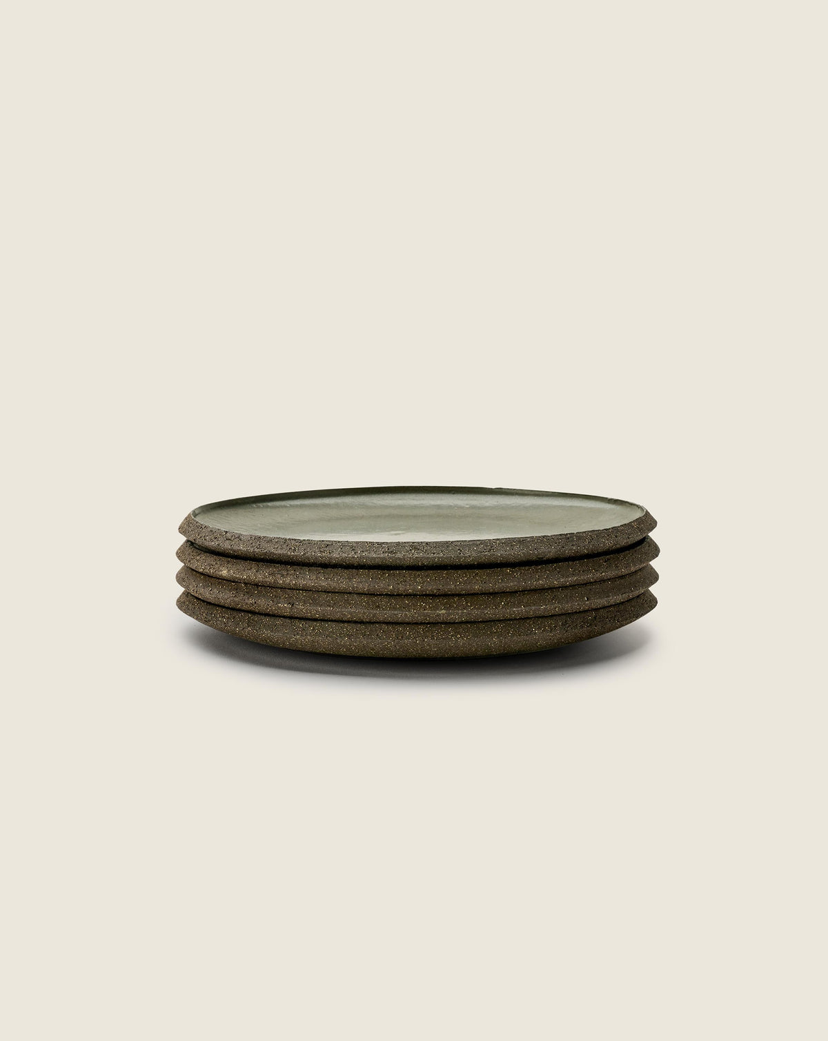 Chamotte Plate 230 - Heath green