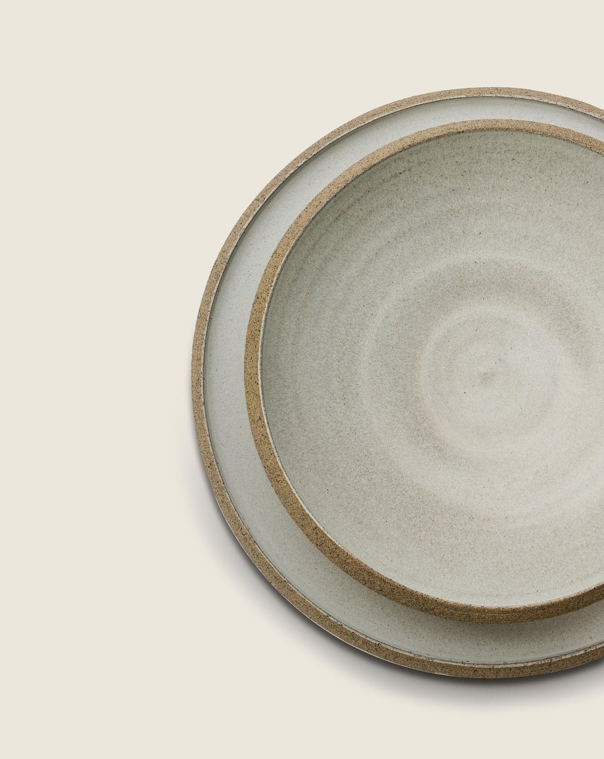 Chamotte Plate 280 - Light grey