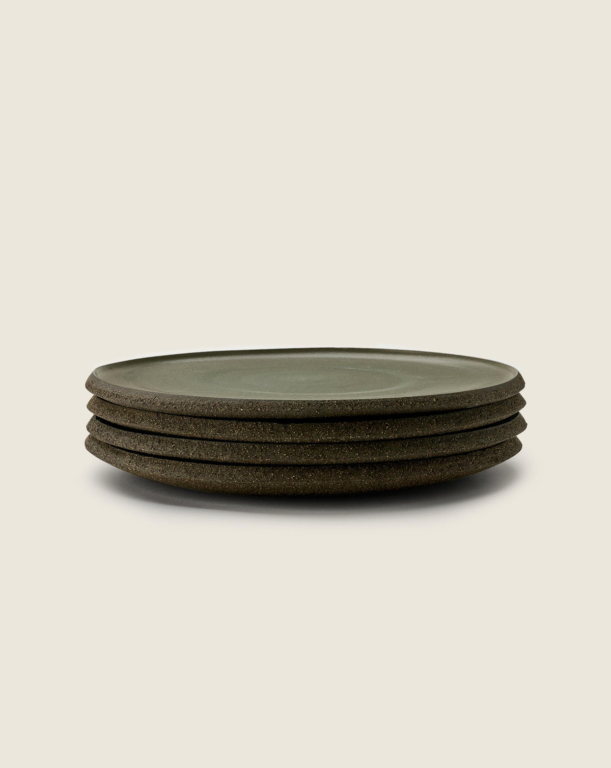 Chamotte Plate 280 - Heath green