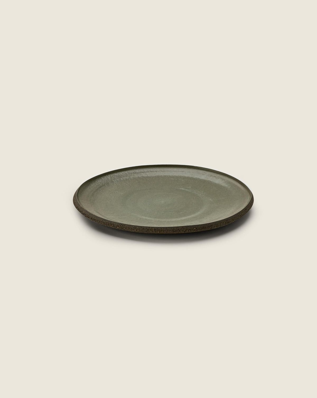Chamotte Plate 280 - Heath green