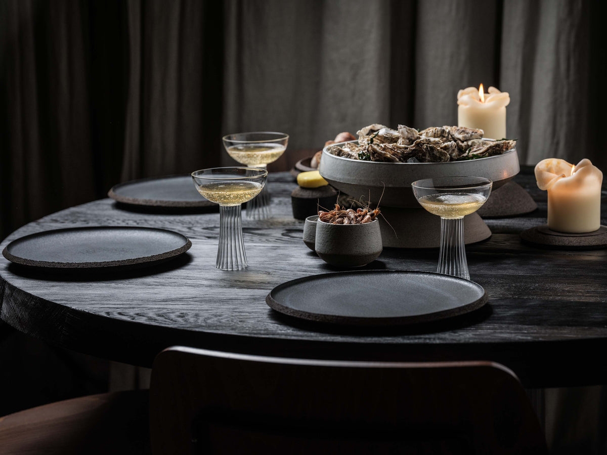 Chamotte Plate 280 - Black