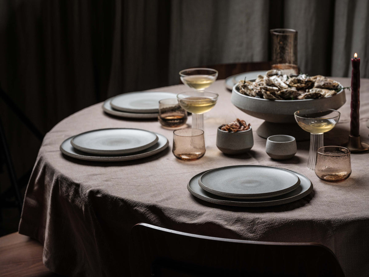 Chamotte Plate 160 - Light grey